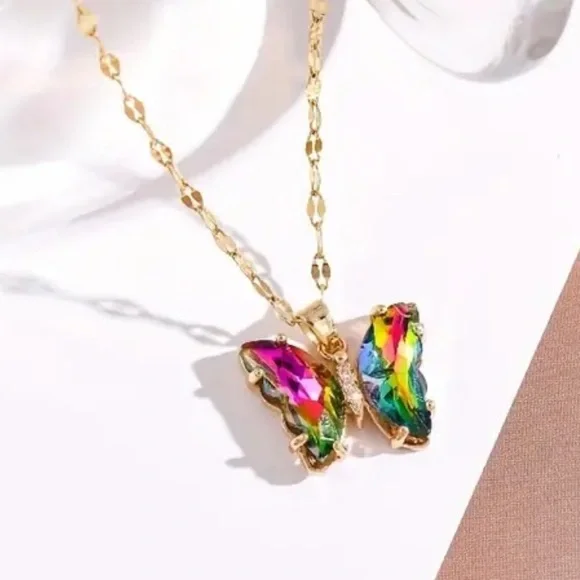 Butterfly Pendant Necklace - Picture 1 of 3